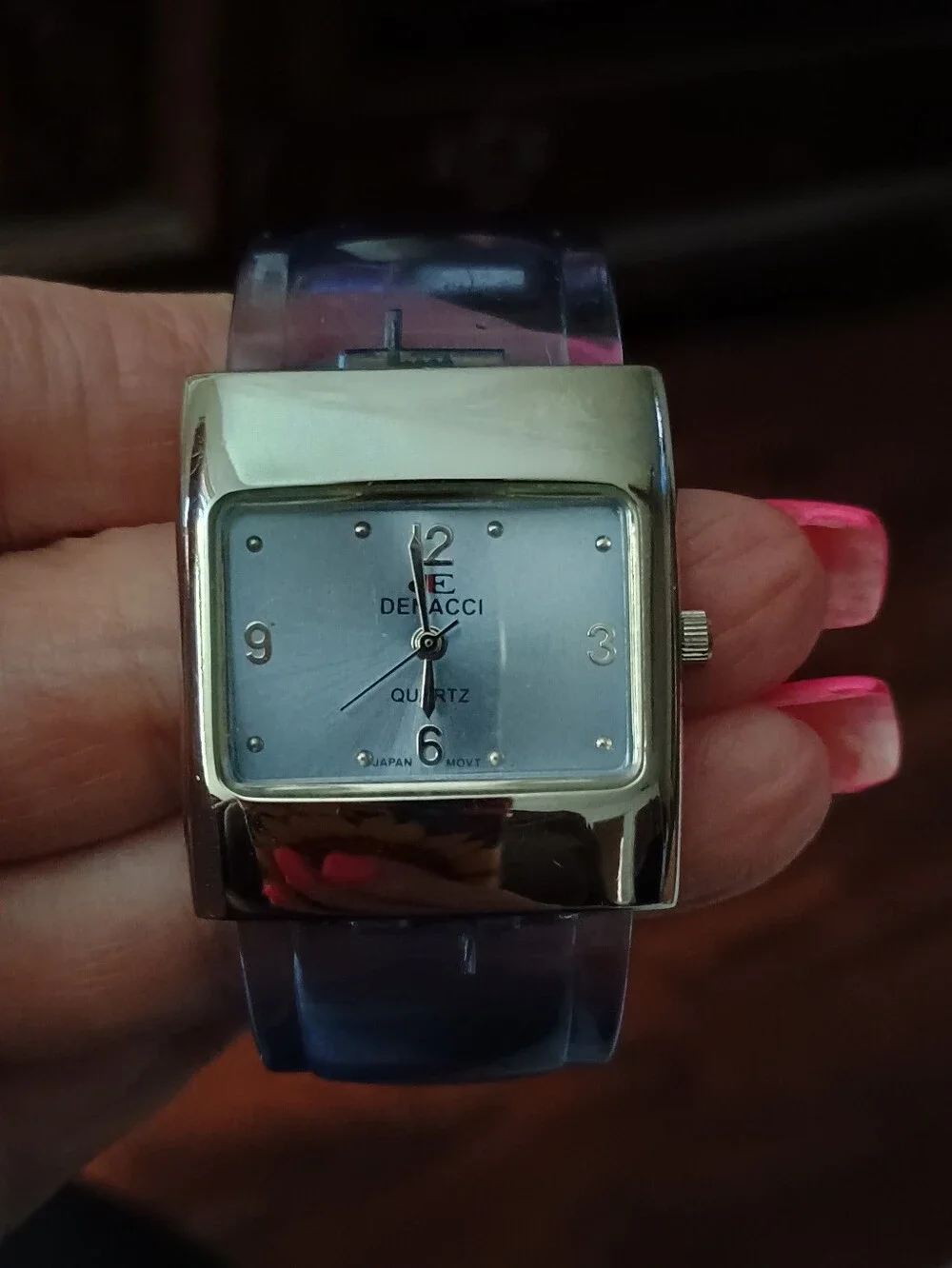 DeLacci Women's Square Face Quartz Watch in Blue